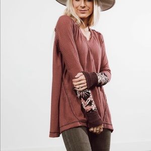 Waffle Long Sleeve with Detail Sleeve